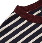 Howlin' - Contrast-Trimmed Striped Cotton-Jersey Sweatshirt - Blue
