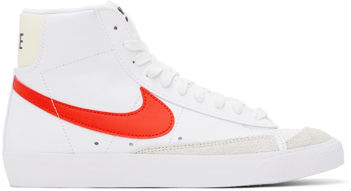 Photo: Nike White & Red Blazer Mid '77 Vintage Sneakers