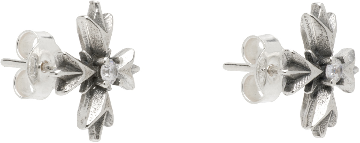 Emanuele Bicocchi Crest Crystal Earrings