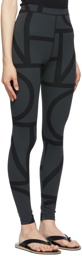 Totême Black Monogram Leggings