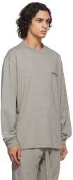 Essentials Grey Logo Long Sleeve T-Shirt