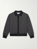 mfpen - Formal Striped Ribbed Cotton Cardigan - Black