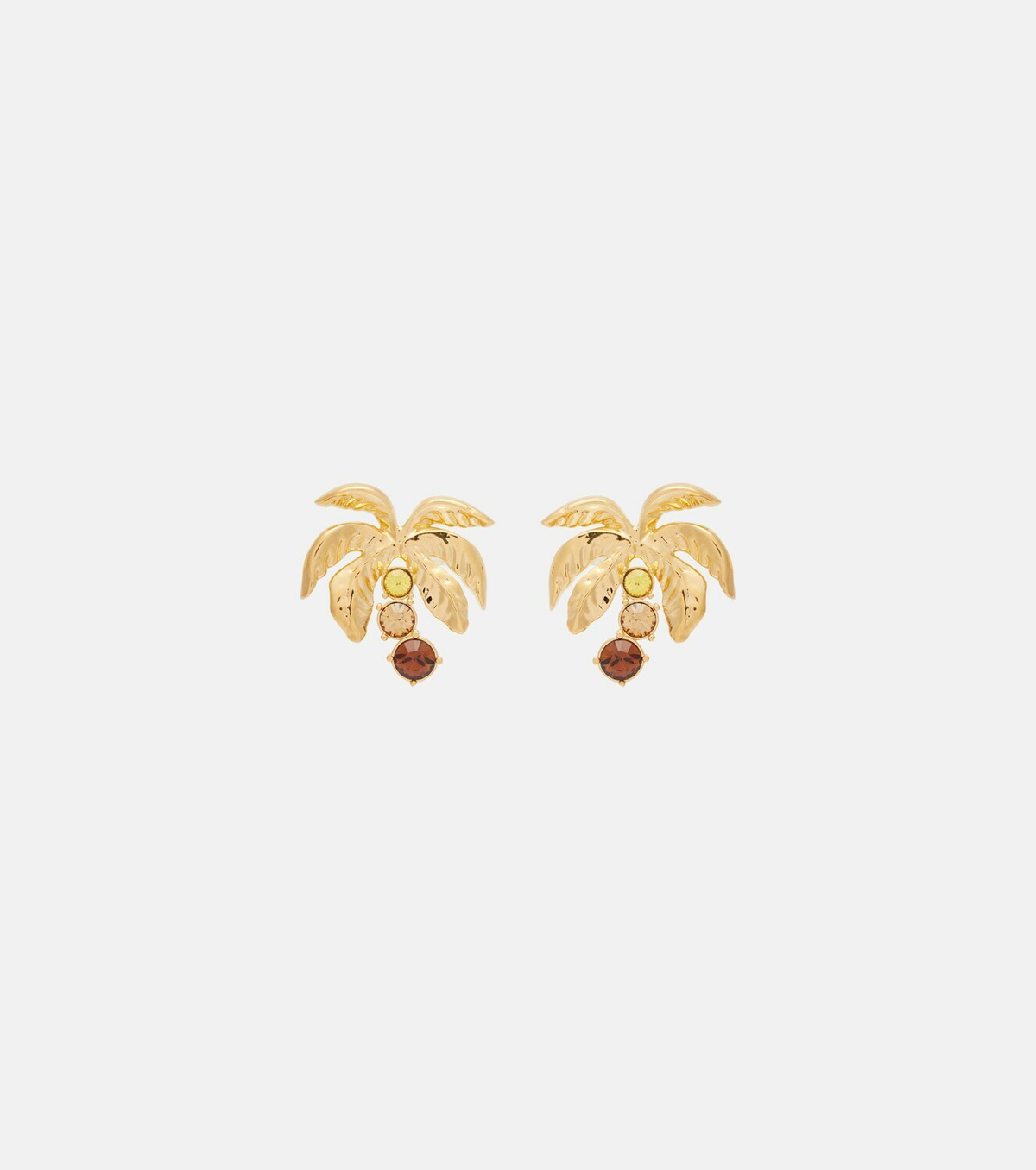Oscar de la Renta Palm Tree embellished earrings
