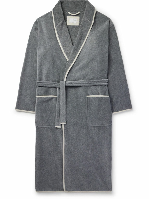 Photo: Brunello Cucinelli - Cotton-Chenille Bathrobe - Gray
