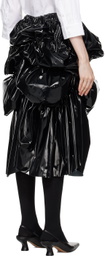 Comme des Garçons Black Gathered Faux-Leather Maxi Skirt
