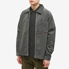 Gramicci Men's Corduroy Grid Zip Shirt in Grey