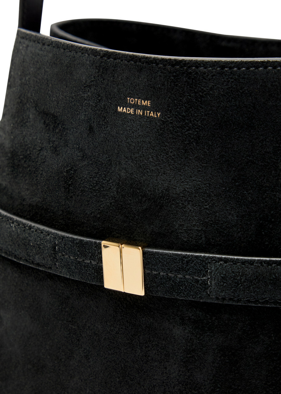 Toteme Belted Suede Bucket bag - Black - One Size