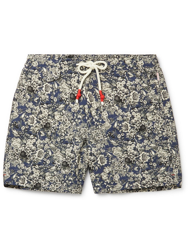 Photo: ORLEBAR BROWN - Standard Mid-Length Printed Swim Shorts - Blue