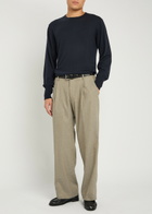 Officine Générale Knit Merino Wool Jumper Navy