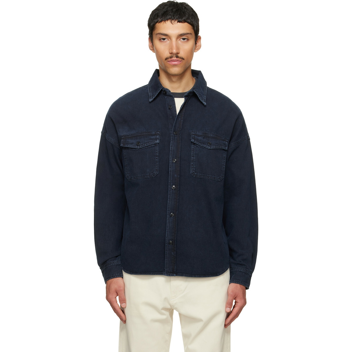Citizens of Humanity Navy Shigoto Denim Shirt