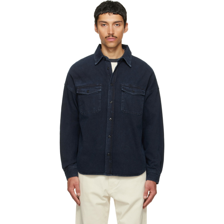 Photo: Citizens of Humanity Navy Shigoto Denim Shirt