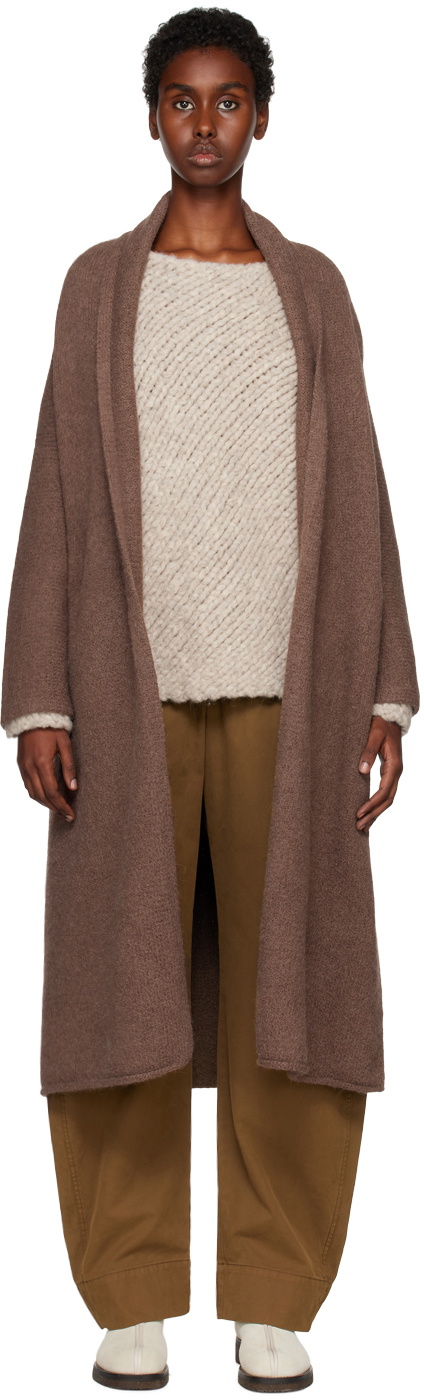 Lauren Manoogian Brown Long Shawl Cardigan Lauren Manoogian