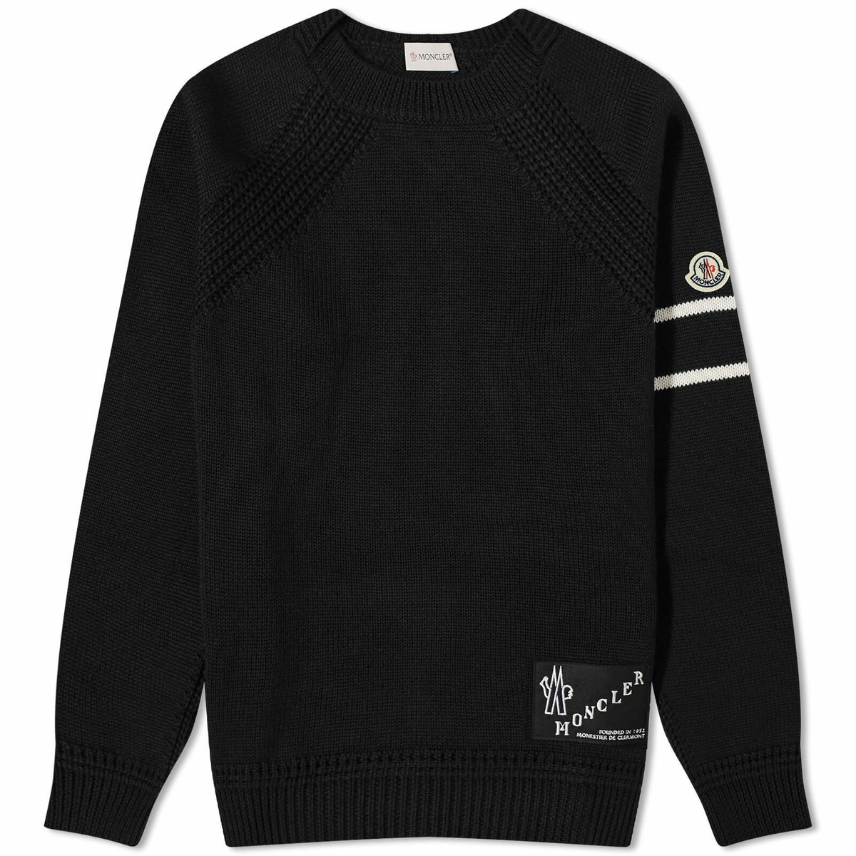 Moncler Men's Crew Knit in Black Moncler