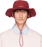 Jacquemus Burgundy 'Le Bob Artichaut' Hat