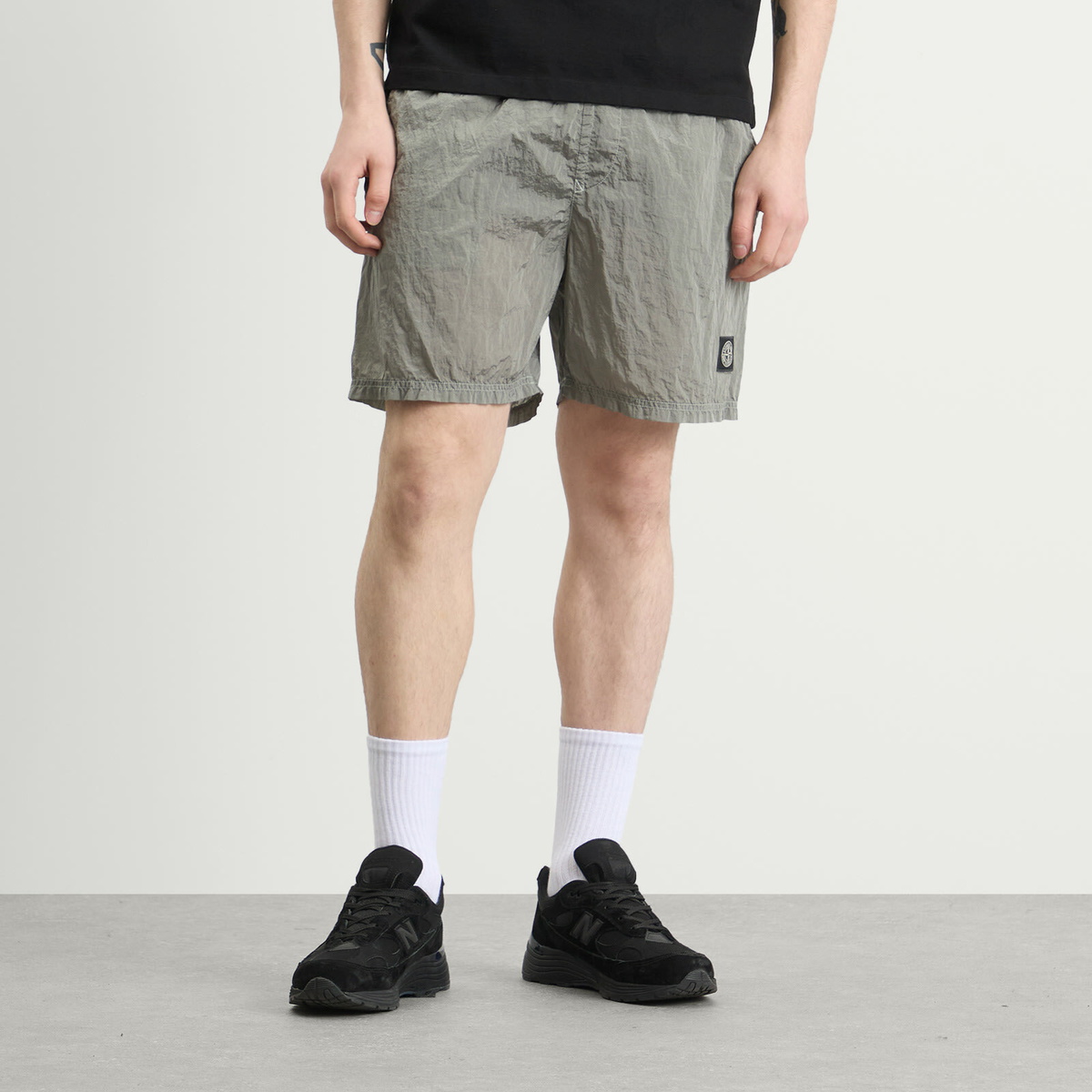 STONE  SWIM PANTS 　グレー　M　ナイロンメタル stone swim pants グレー l ナイロンメタル