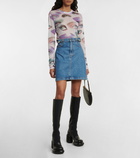 JW Anderson - Printed long-sleeved mesh top