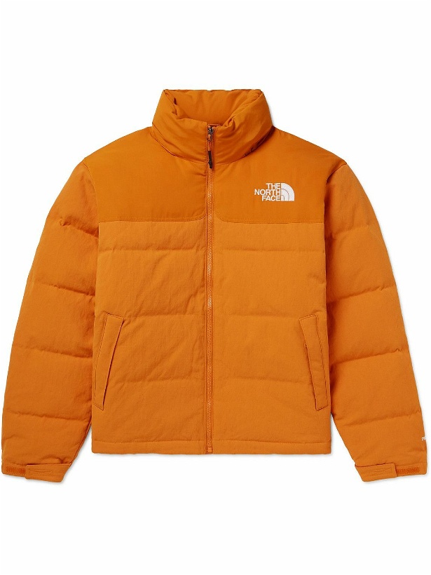 Photo: The North Face - 1992 Nuptse Logo-Embroidered Quilted Ripstop Recycled-Down Jacket - Orange