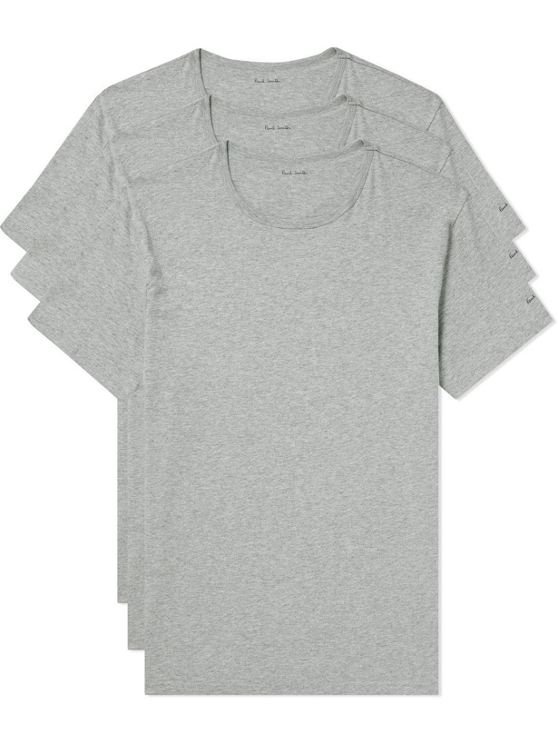 Photo: Paul Smith - Three-Pack Cotton-Jersey T-Shirts - Gray