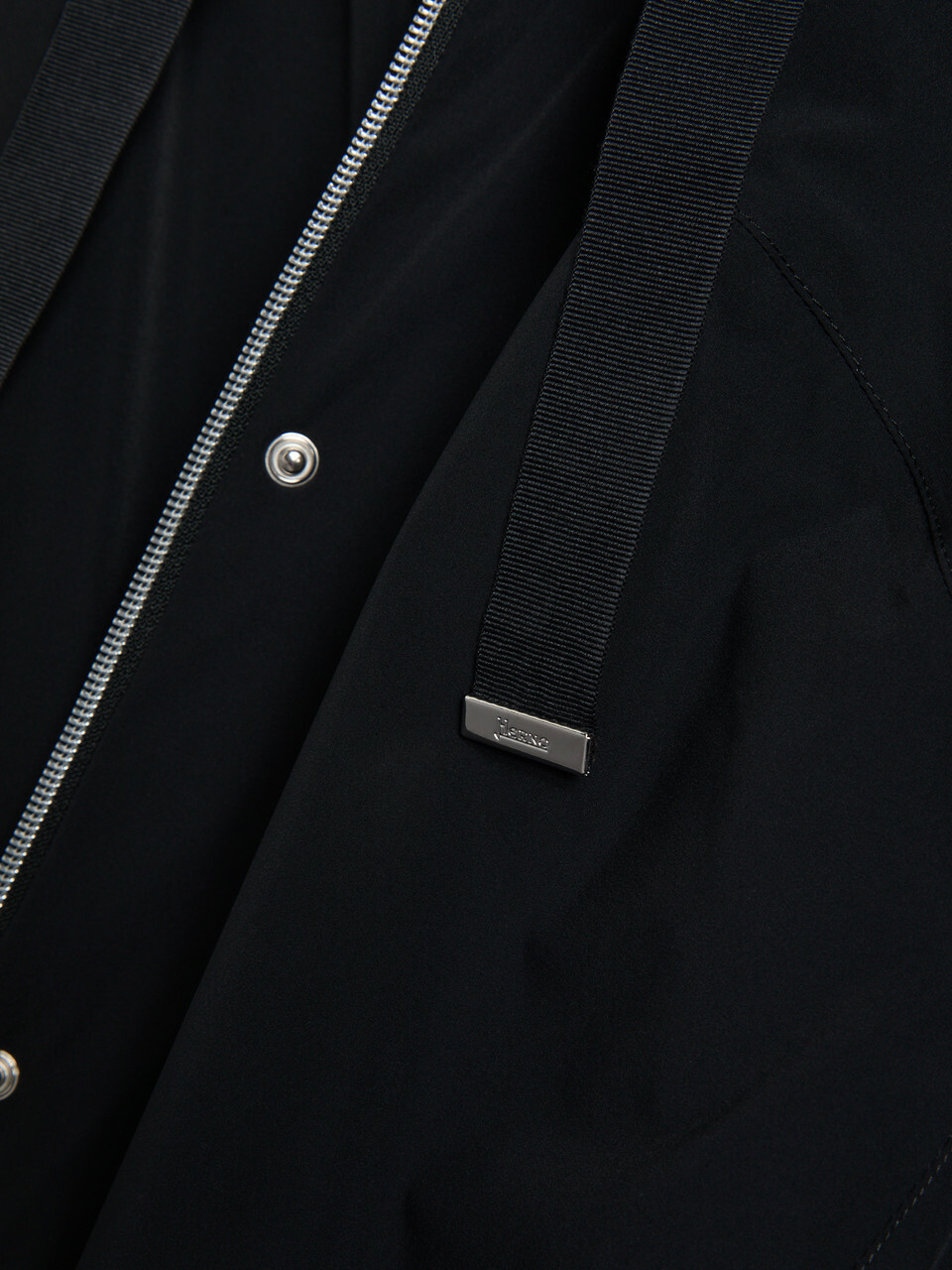 Herno Hooded Belted Shell Jacket Black