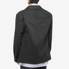 Jil Sander Men's Zip Wool Overshirt in Black