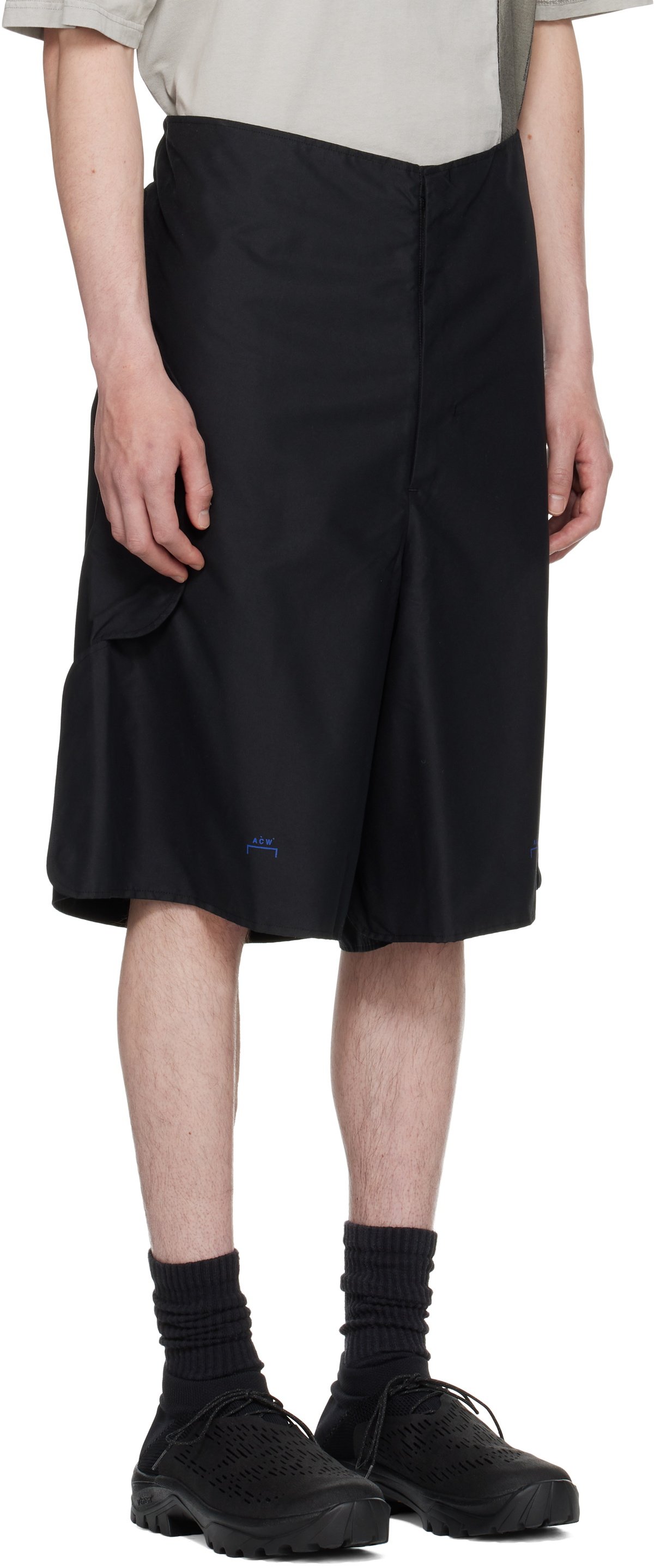 A-COLD-WALL* Black Form Tearaway Shorts