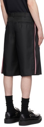 Comme des Garçons Homme Plus Black & Pink Thick Gabardine Zip Shorts
