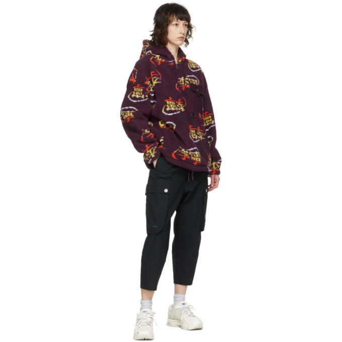 Li-Ning Purple Print Fleece Hoodie
