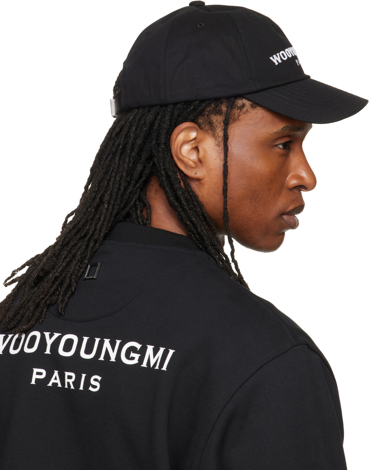 WOOYOUNGMI Black Embroidered Ball Cap