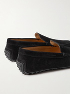 Tod's - Pantofola City Gommino Suede Driving Shoes - Black