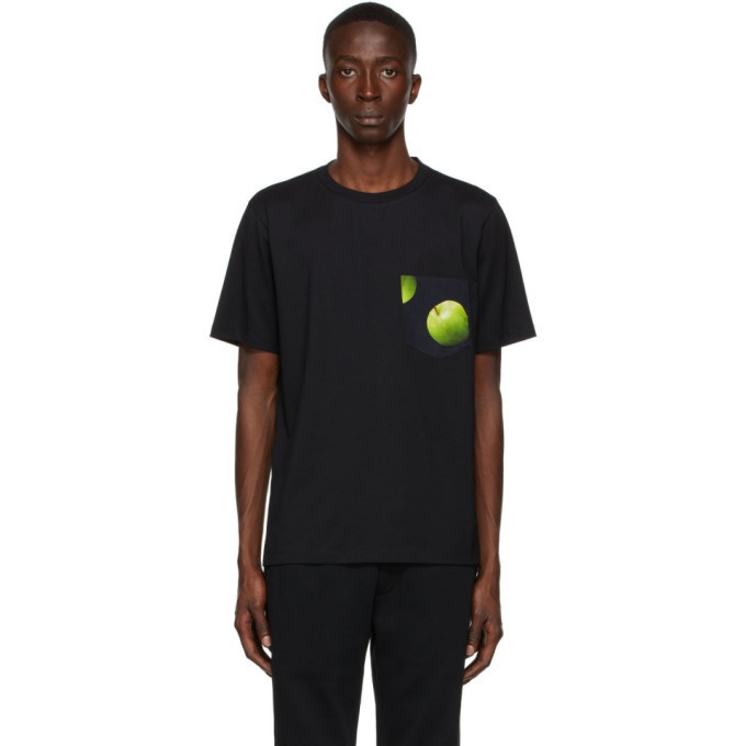 Photo: Paul Smith 50th Anniversary Black and Green Gents Apple Pocket T-Shirt