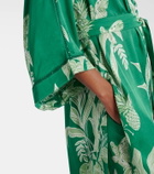 Poupette St Barth Erica floral satin kaftan