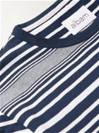 Albam - Archive Striped Cotton-Jersey T-Shirt - Blue