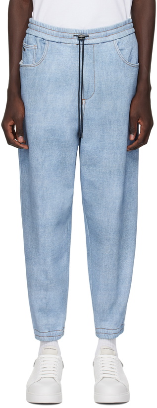 Photo: Emporio Armani Blue Trompe L'œil Trousers