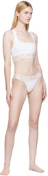 Versace Underwear White Greca Border Thong