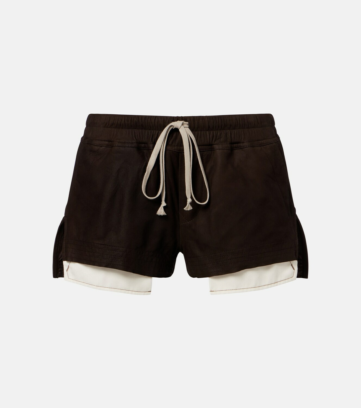 Rick Owens Fog suede shorts