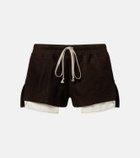 Rick Owens Fog suede shorts