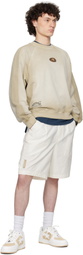 AAPE by A Bathing Ape Beige Main Crewneck Sweatshirt