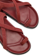 A.emery Jalen Slim Suede Sandals Red