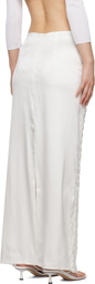 BEVZA White Spikelet Maxi Skirt