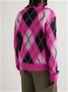 Marni - Argyle Mohair-Blend Sweater - Pink