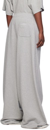 VETEMENTS Gray Rolled Cuff Lounge Pants