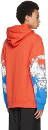 Valentino Orange & Blue Dark Blooming Logo Hoodie