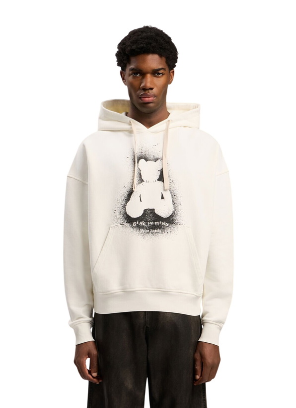 Photo: Palm Angels Spray Bear Loose Hooded Sweatshirt