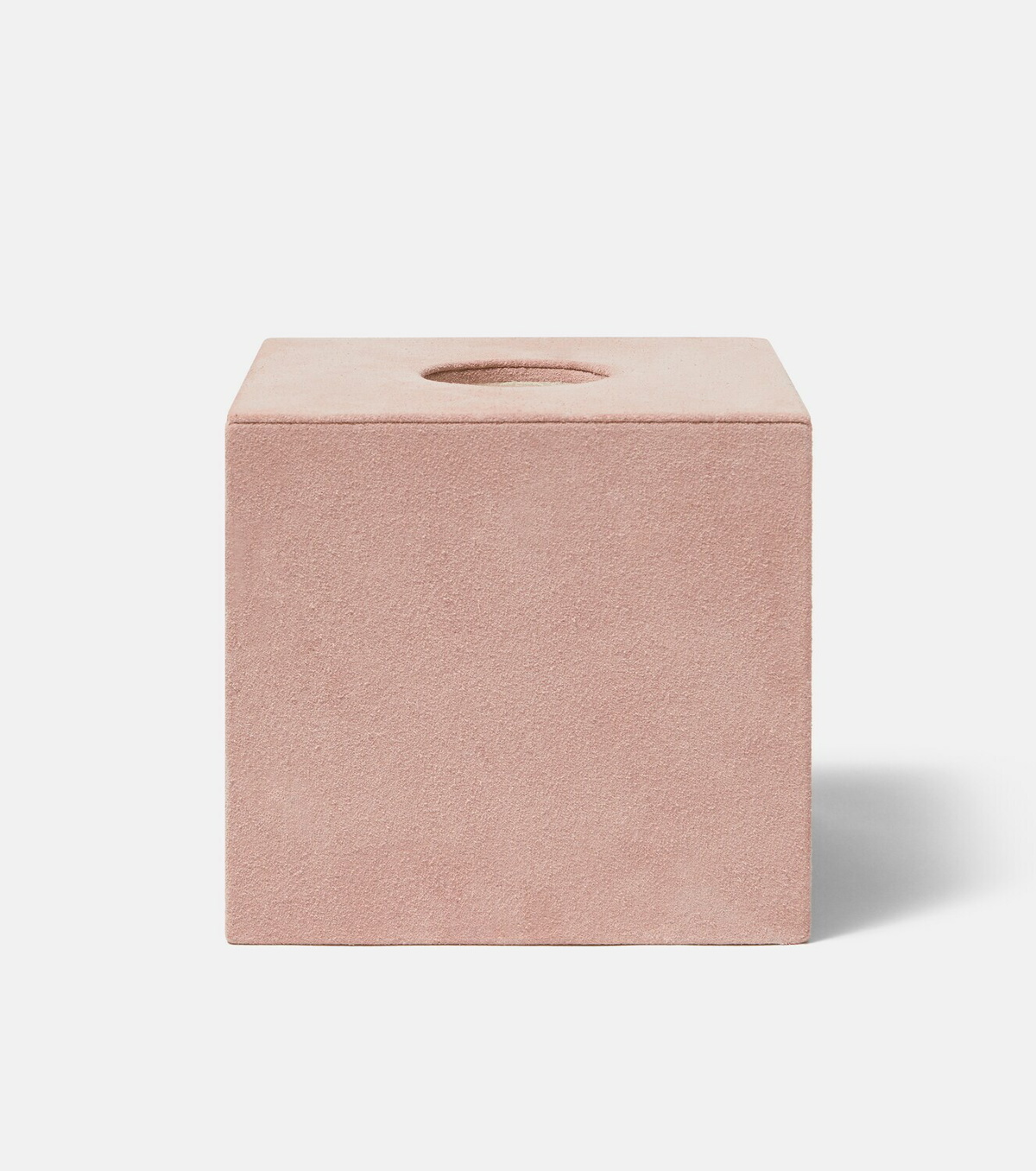 Michaël Verheyden Niez Cube suede and wooden tissue box