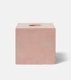 Michaël Verheyden Niez Cube suede and wooden tissue box