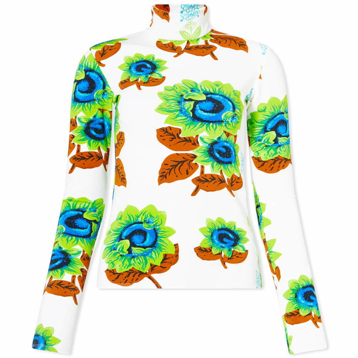 Photo: Kwaidan Editions Women's Kwaidan High Neck Skin Top In Floral Print in Spring Flowers
