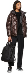 and Wander Brown Diamond Stitch Down Jacket