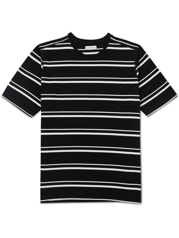 Photo: Pop Trading Company - Logo-Print Striped Cotton-Jersey T-Shirt - Unknown