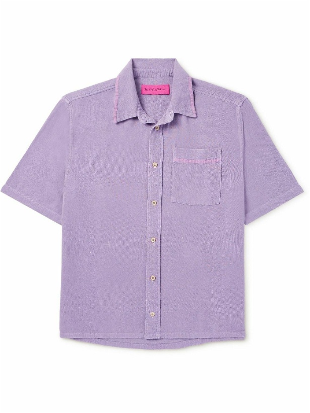Photo: The Elder Statesman - Jupiter Cotton and Silk-Blend Twill Shirt - Purple