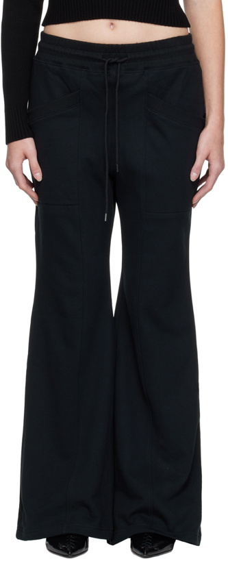 Photo: DRAE Black Wide-Leg Lounge Pants